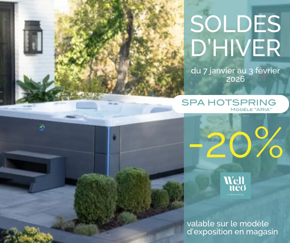 solde-aria -20% sur le modèle de spa Aria de la marque HotSpring®